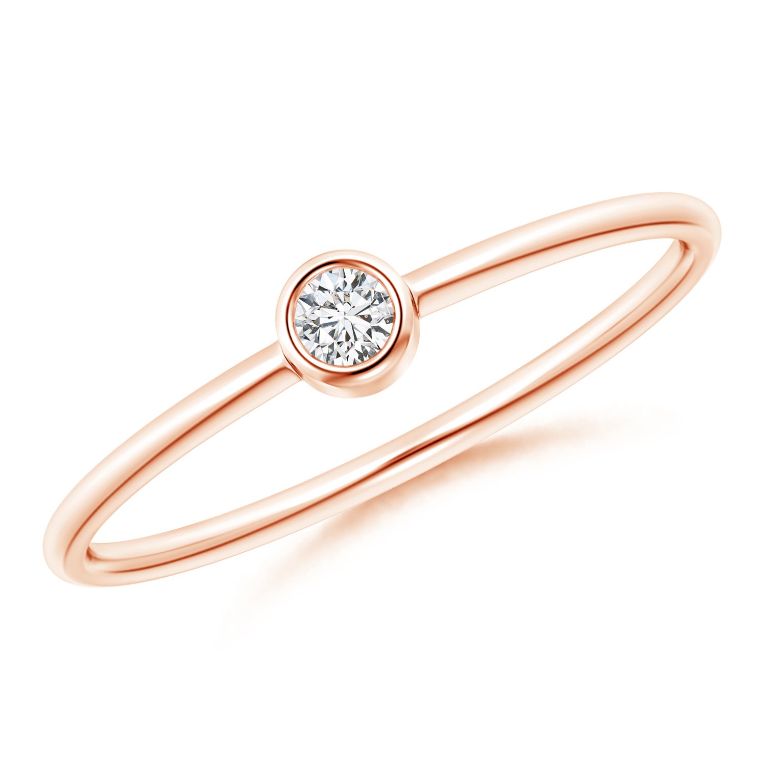 Lab Grown Diamond Stackable Promise Ring for Women - Sterling Silver & 14K Solid Gold (H Color, SI2 Clarity) - Ethical Diamond Jewelry Gift for Her - Perfect for Anniversaries, Engagements & Special Occasions