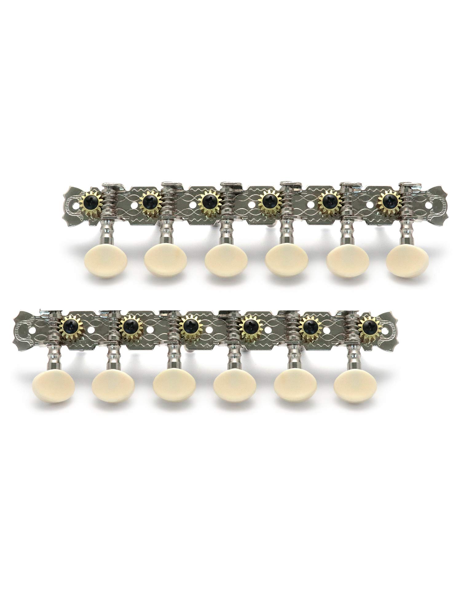 Metallor 12-String Acoustic Guitar Tuning Pegs - Chrome Plated Machine Heads (6L 6R) for Precise Tuning | Perfect for Guitar Maintenance & String Replacement | Ideal for Musicians, Luthiers & Guitar Enthusiasts