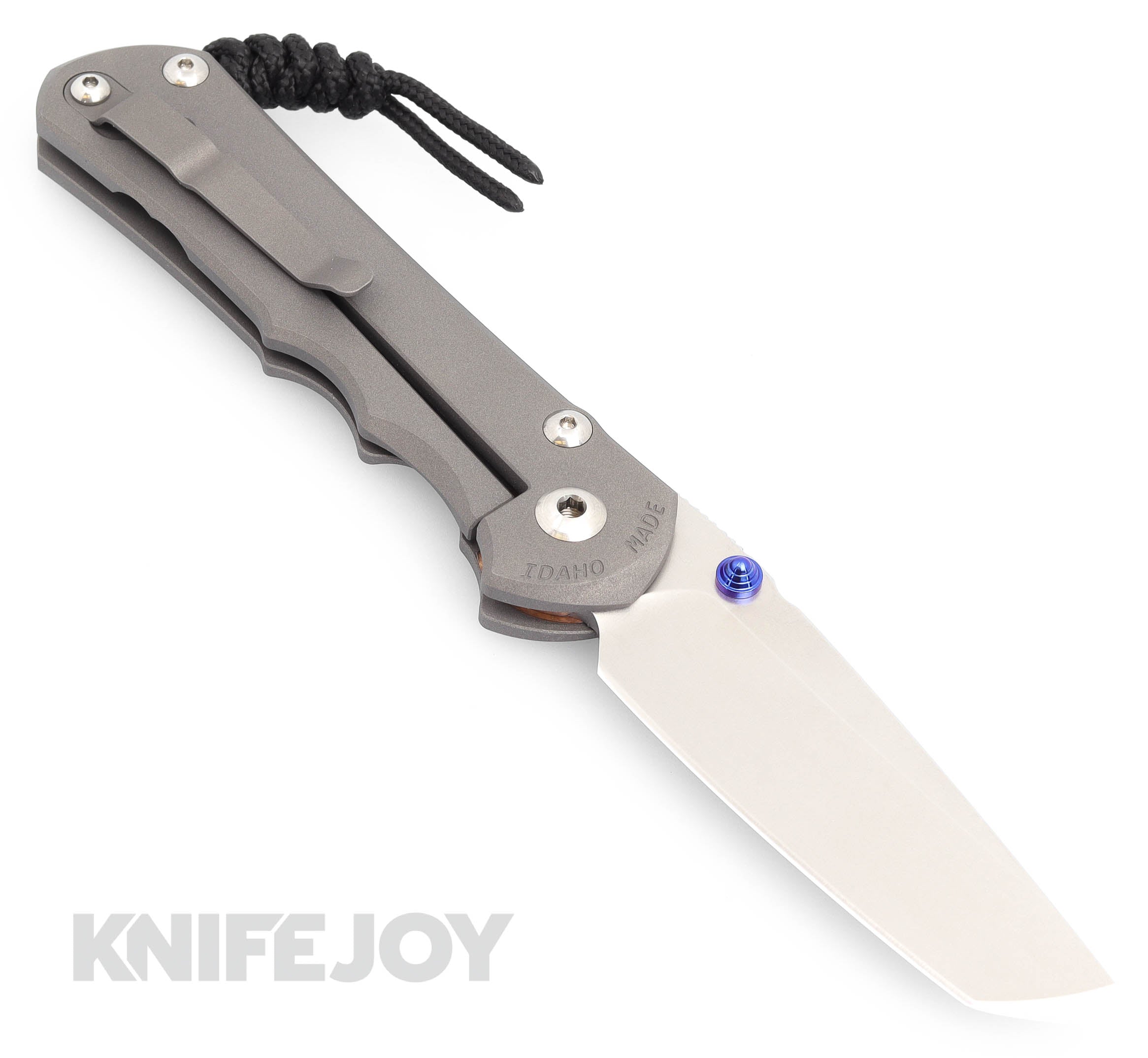 Chris Reeve Large Inkosi Magnacut Tanto Knife - Plain Titanium Handle - EDC, Outdoor Survival, Tactical & Camping Gear - High-Performance Fixed Blade for Collectors & Professionals