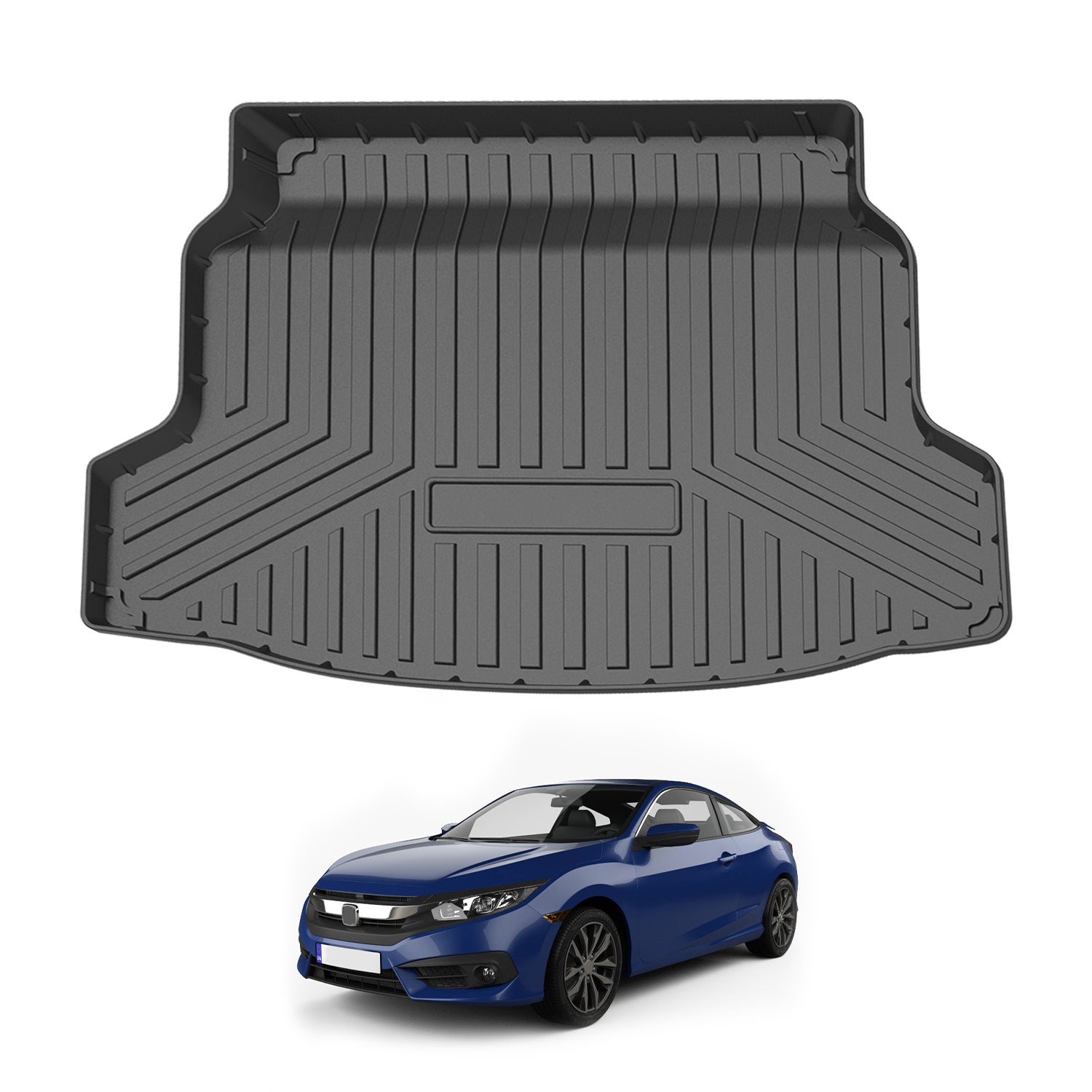 Honda Civic 10th Gen Hatchback 2017-2021 Custom Fit Boot Liner - Waterproof Trunk Mat for Cargo Protection & Easy Cleaning | Perfect for Road Trips, Grocery Hauling & Outdoor Adventures