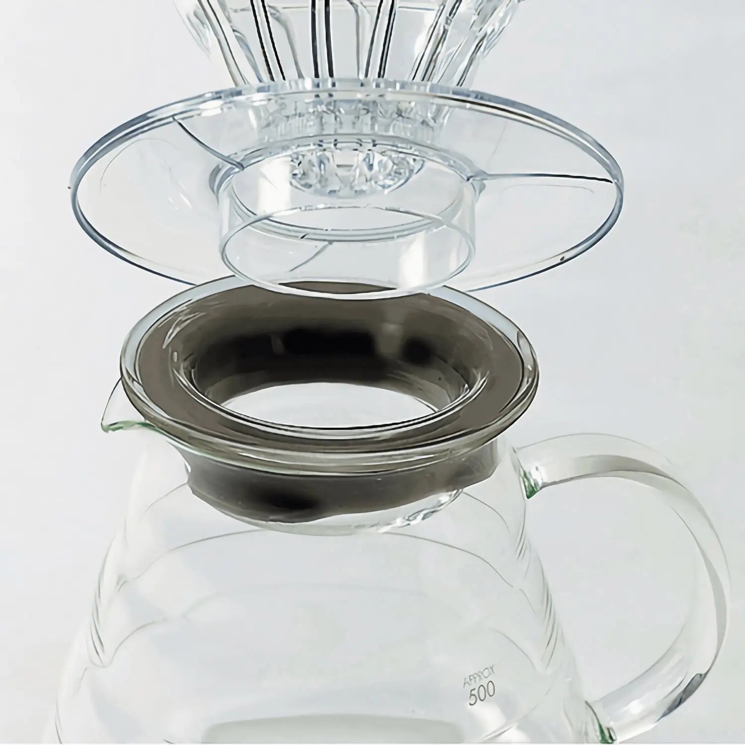 Hario V60 Heat Resistant Glass Coffee Server - Clear Dripper Carafe for Pour Over Coffee Brewing - Perfect for Home Baristas & Specialty Coffee Lovers