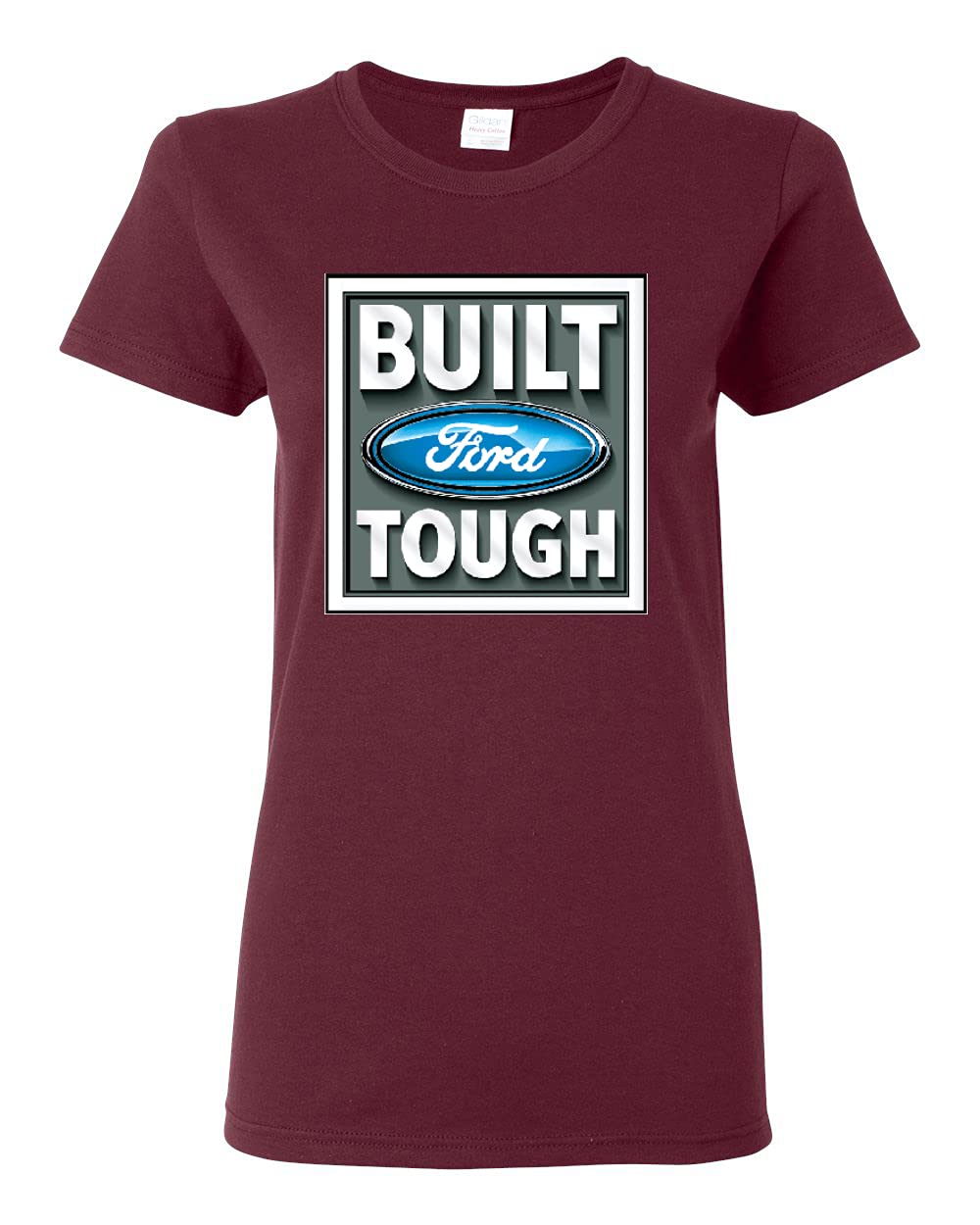 Official Ford Mustang Shelby Licensed Graphic T-Shirt for Women - Built Ford Tough Classic Cars & Trucks Logo Tee - Perfect for Car Enthusiasts, Casual Wear & Gift Giving