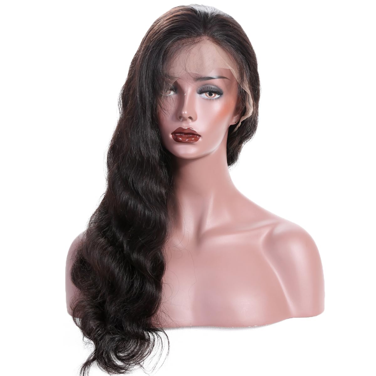 KUN 360 Lace Front Human Hair Wigs for Black Women - 12 Inch Body Wave Wig with Pre-Plucked Natural Hairline, Bleached Knots & Baby Hair | 150% Density Natural Color Human Hair Wigs for Daily Wear, Parties & Special Occasions