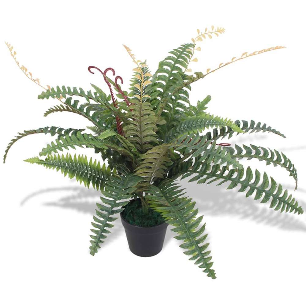 60cm Artificial Fern Plant - Realistic Fake Greenery for Home Decor, Office, and Indoor Spaces - Perfect for Living Room, Bedroom, or Wedding Centerpieces