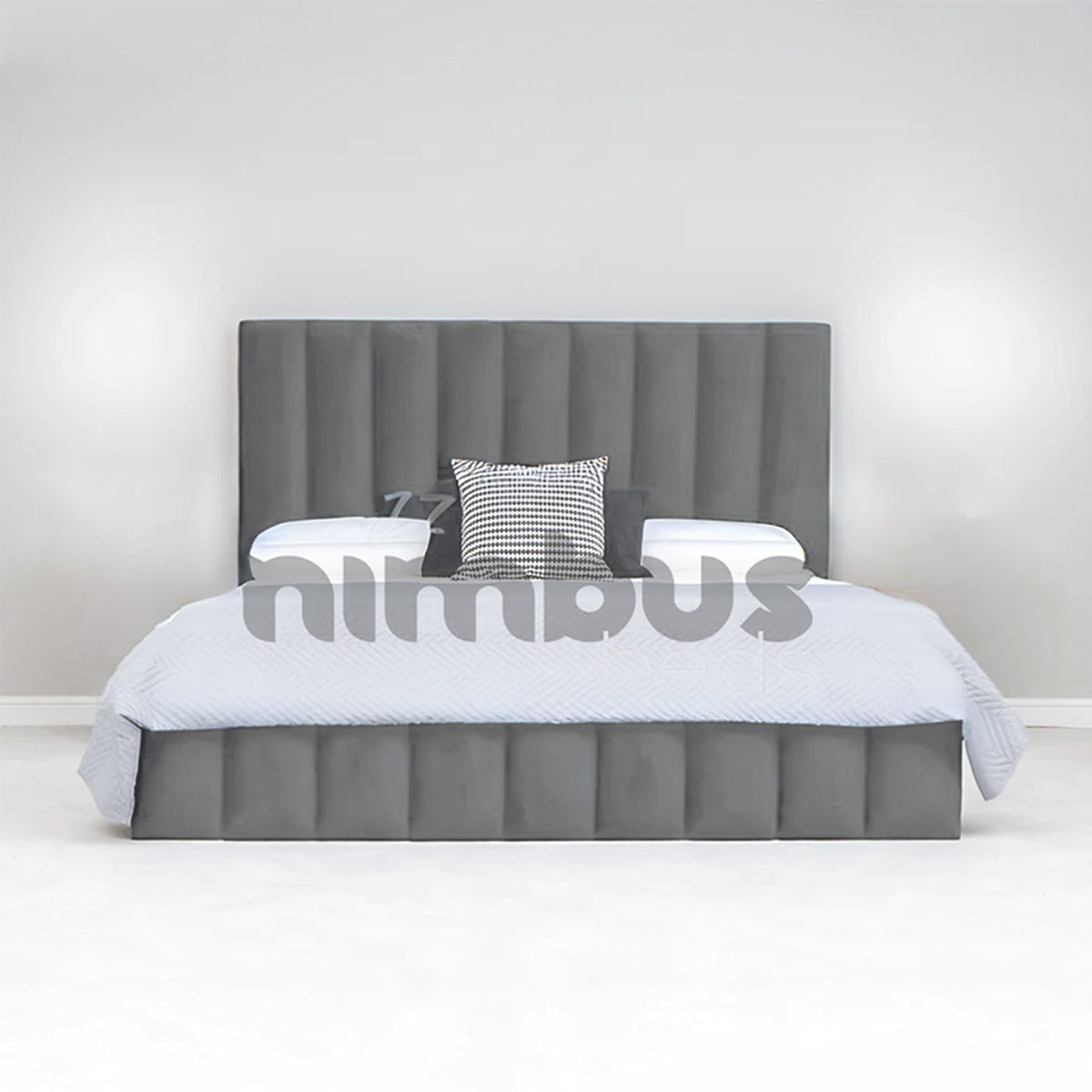 Louie Bed Frame - Queen Size Modern Platform Bed with Wooden Slats & Sturdy Metal Legs | Perfect for Bedrooms, Guest Rooms & Apartments