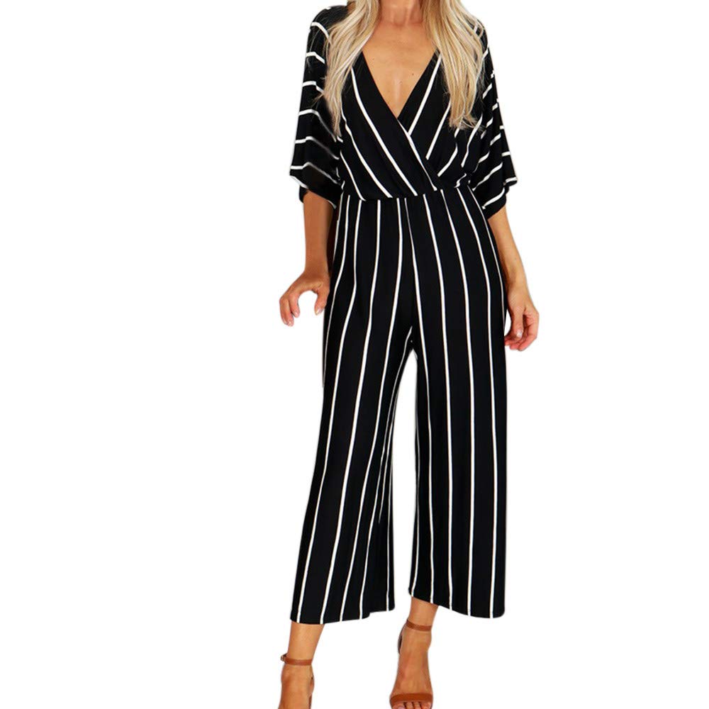 Women's Casual Elegant Wide Leg Jumpsuit - Solid Color Bodycon Playsuit for Work, Party & Everyday Wear | Comfortable Stretchy Jumpsuits for Women
