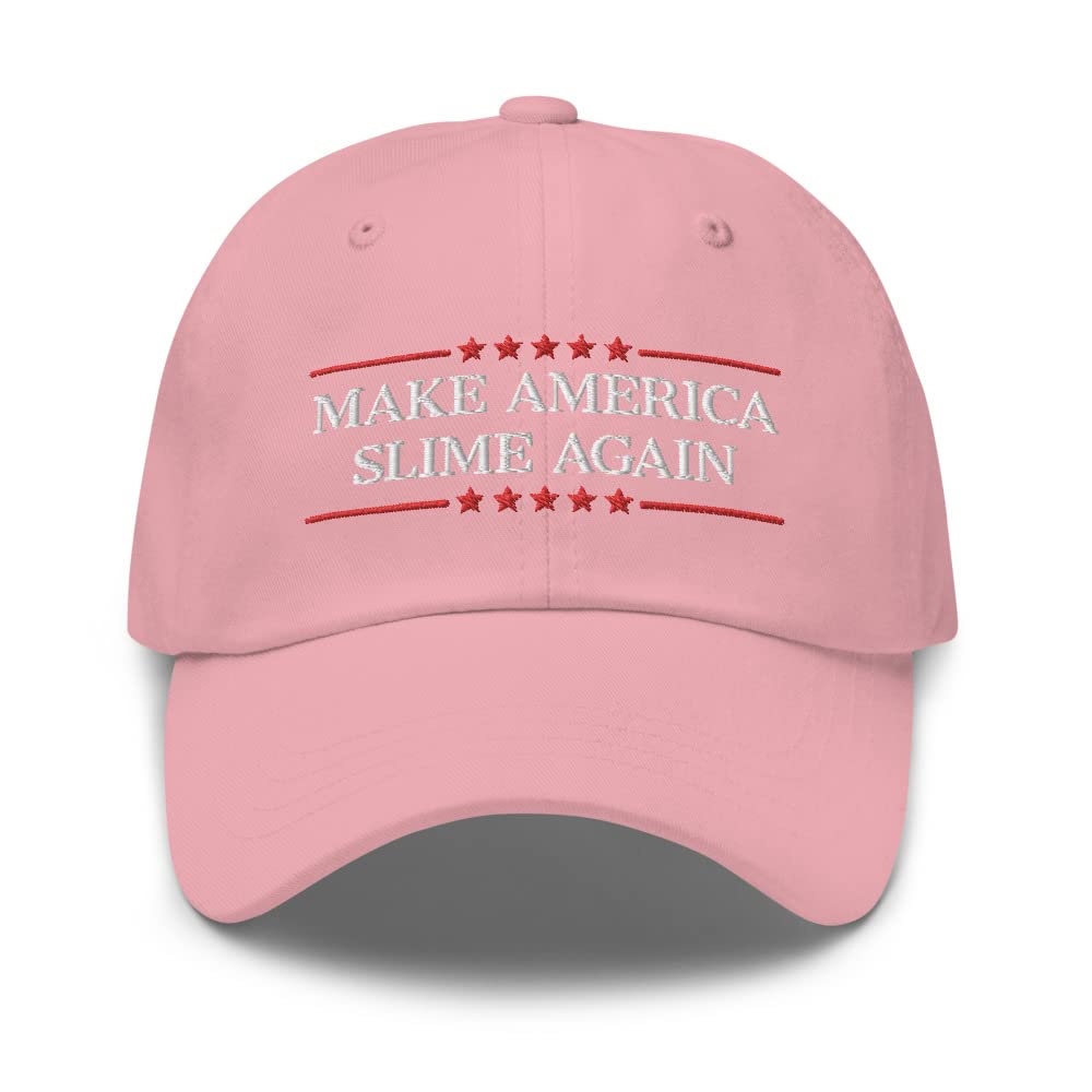 Make America Slime Again Hat - Embroidered Dad Cap for Men & Women | Funny Political Novelty Baseball Cap | Perfect for Slime Lovers, Costume Parties & Protest Events