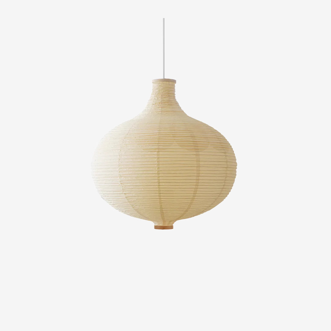 Handmade Washi Paper Pendant Lamp - Japanese Style Rice Paper Hanging Light for Living Room, Bedroom & Dining Room Decor
