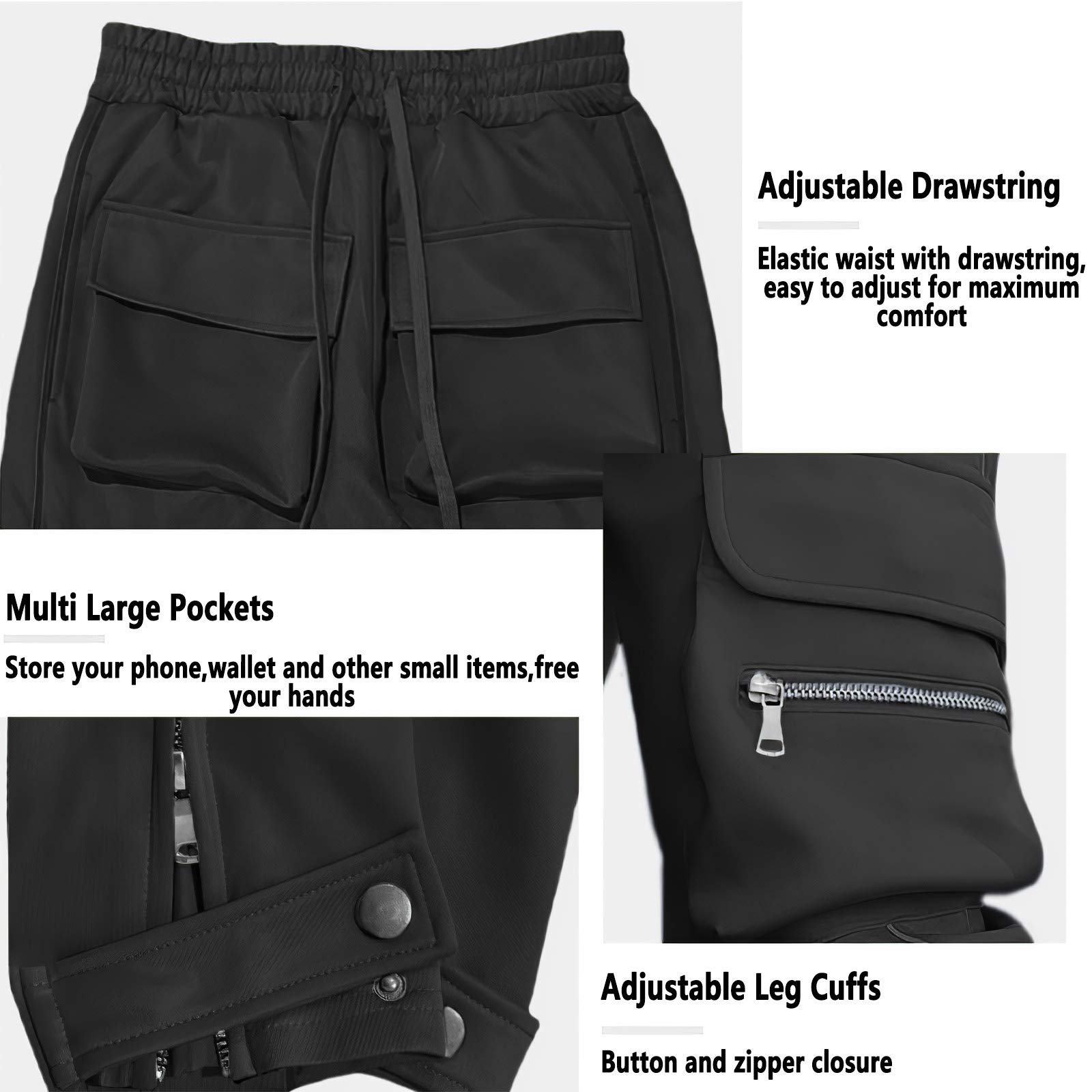 Pantete Men's Casual Jogger Sweatpants - Slim Fit Athletic Running Pants with Multiple Pockets | Gym, Workout, Lounge & Streetwear Fashion