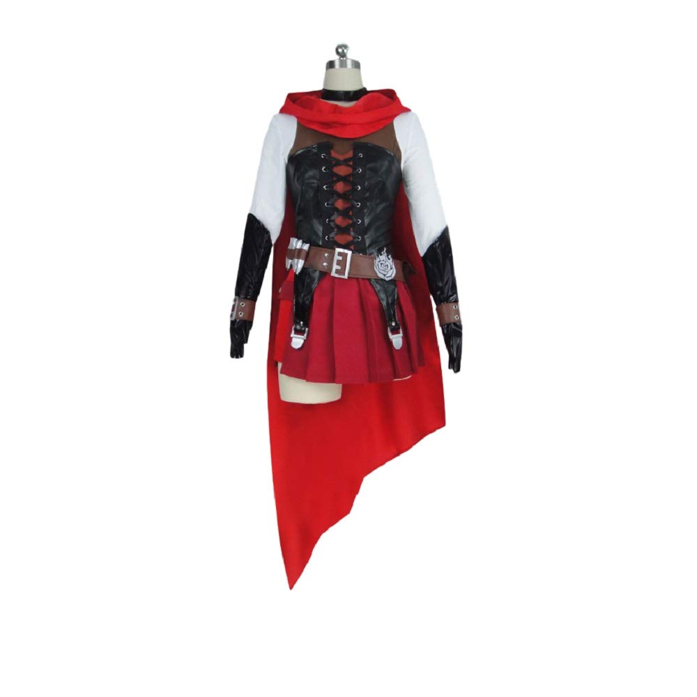 RWBY Volume 7 Ruby Rose Cosplay Costume Outfit - Official Anime Character Halloween Cosplay Dress for Conventions & Roleplay