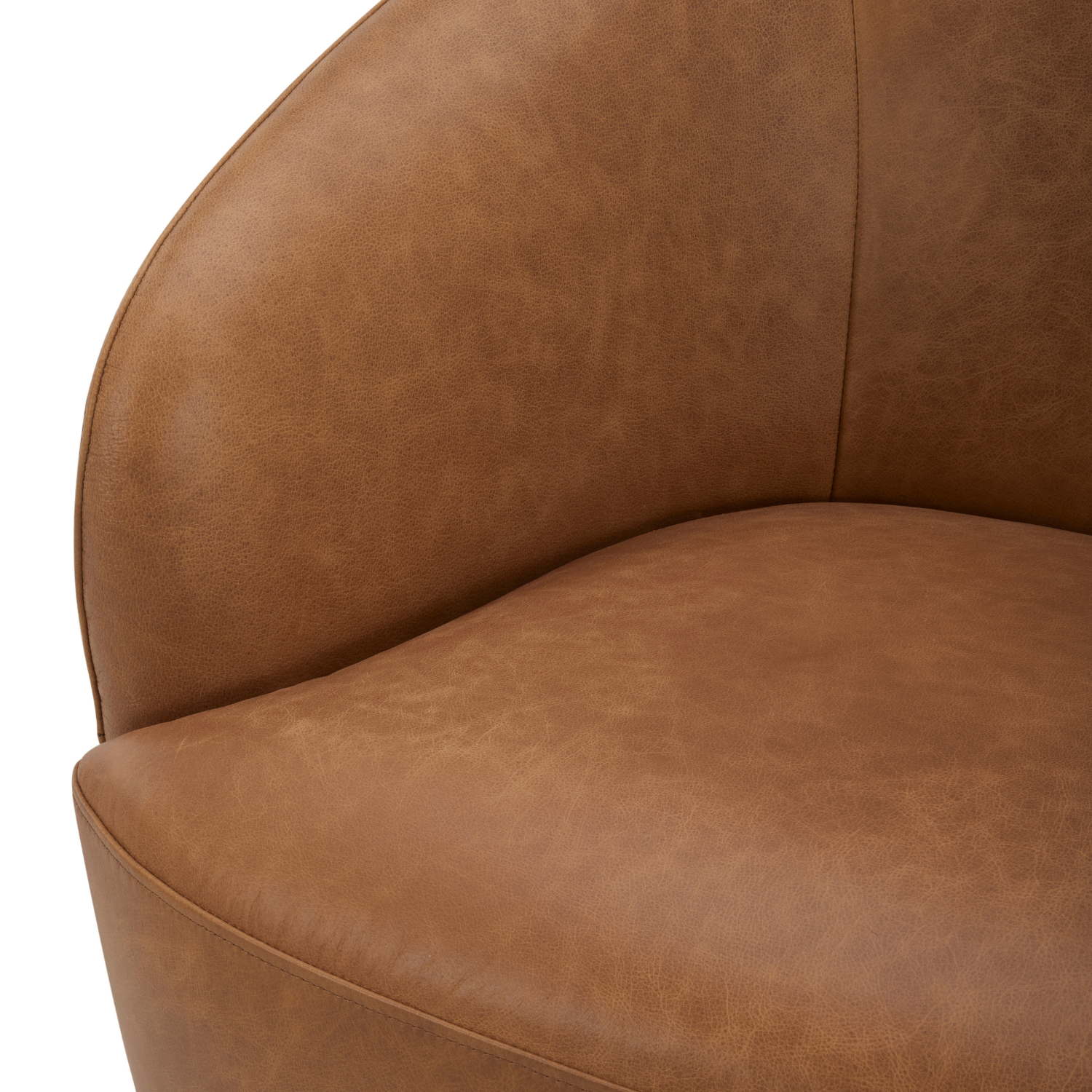 Modern Pod Leather Swivel Lounge Chair - 360° Rotating Recliner for Living Room, Bedroom & Office - Comfortable PU Leather Accent Chair with Ottoman