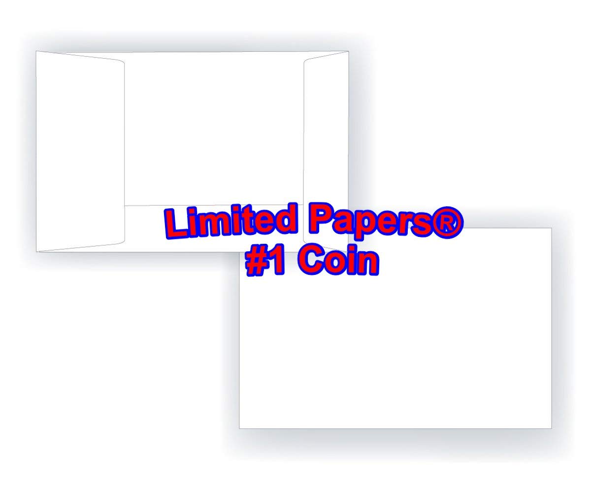 Limited Papers (TM) #1 Coin Envelope - Open End - 24# White (2 1/4 x 3 1/2) - Small Envelope Pack of 250 - Perfect for Coin Collecting, Cash Storage & Small Business Transactions