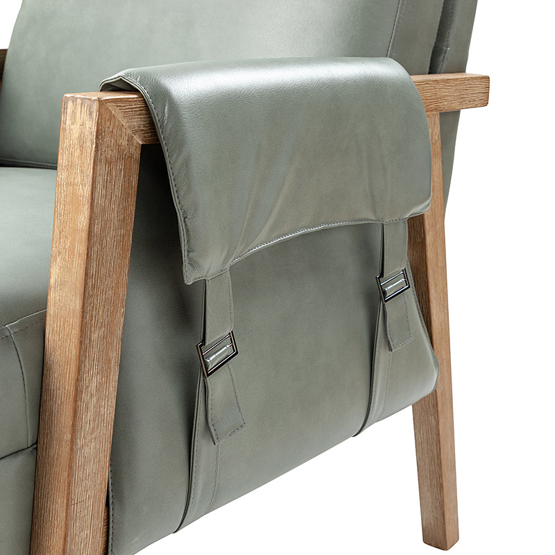 Kelly Vegan Leather Armchair - Modern PU Leather Accent Chair for Living Room, Bedroom & Office - Comfortable Mid-Century Style Lounge Chair with Sturdy Metal Legs - Perfect for Small Spaces, Apartments & Dorm Rooms