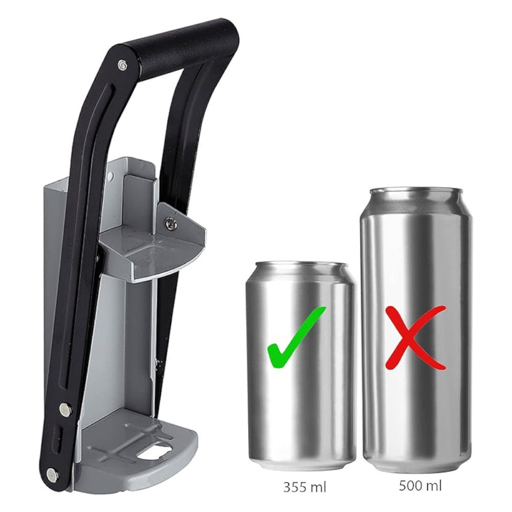 STARFRIT 93454 Heavy Duty Can Crusher for Recycling - 16 oz & 12 oz Cans - Wall Mounted or Countertop Use - Perfect for Home, Garage, or RV Use