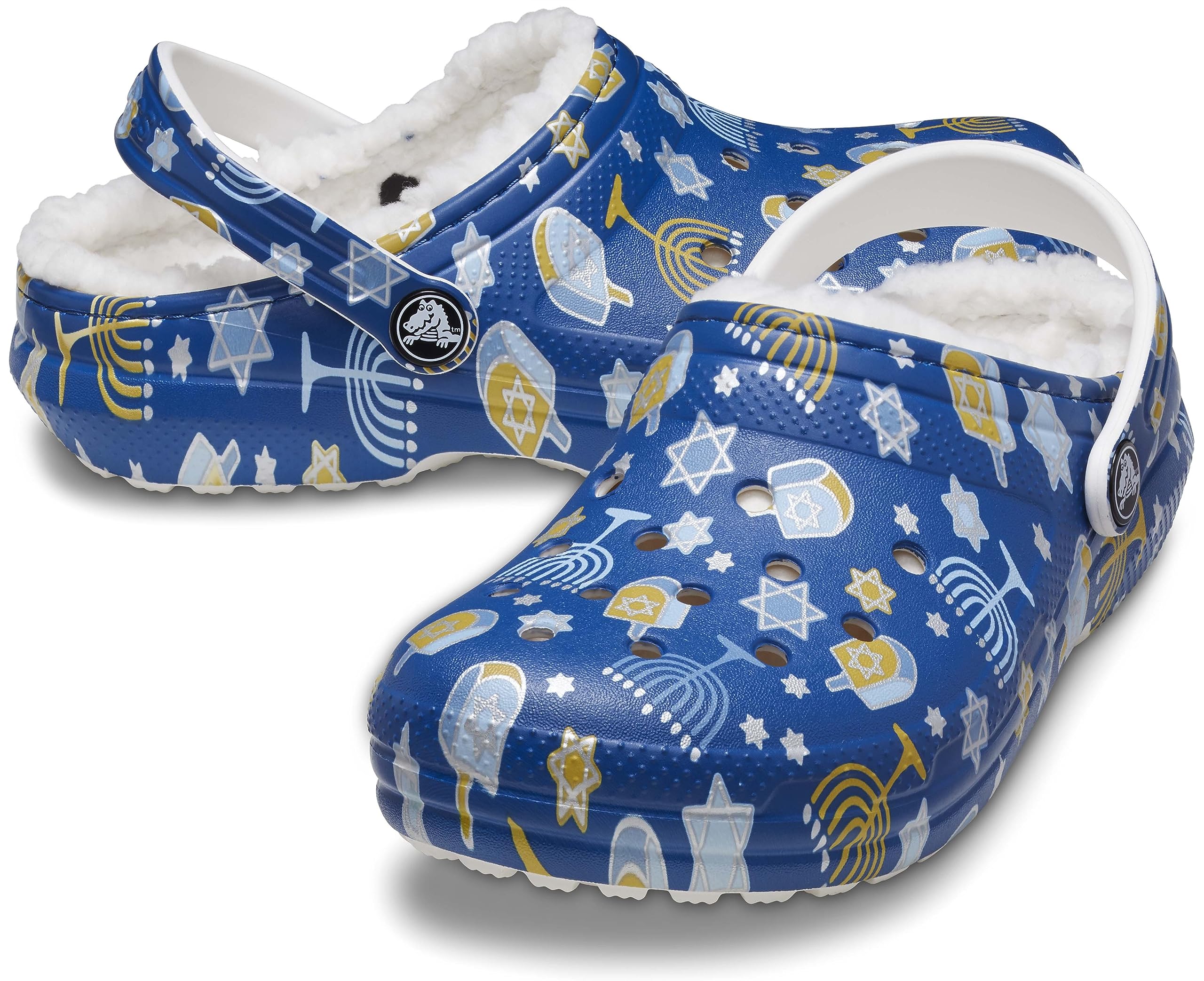 Crocs Kids Classic Holiday Lined Clogs - Warm Winter Shoes for Boys & Girls - Cozy Indoor/Outdoor House Slippers for Christmas & Cold Weather