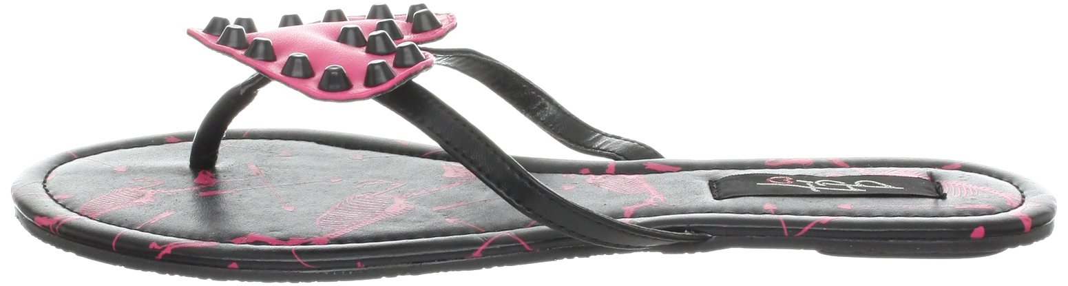 Iron Fist Women's Skellicorn Thong Sandals - Gothic Platform Flip Flops with Unique Skeleton Design for Summer, Beach, and Festival Outfits