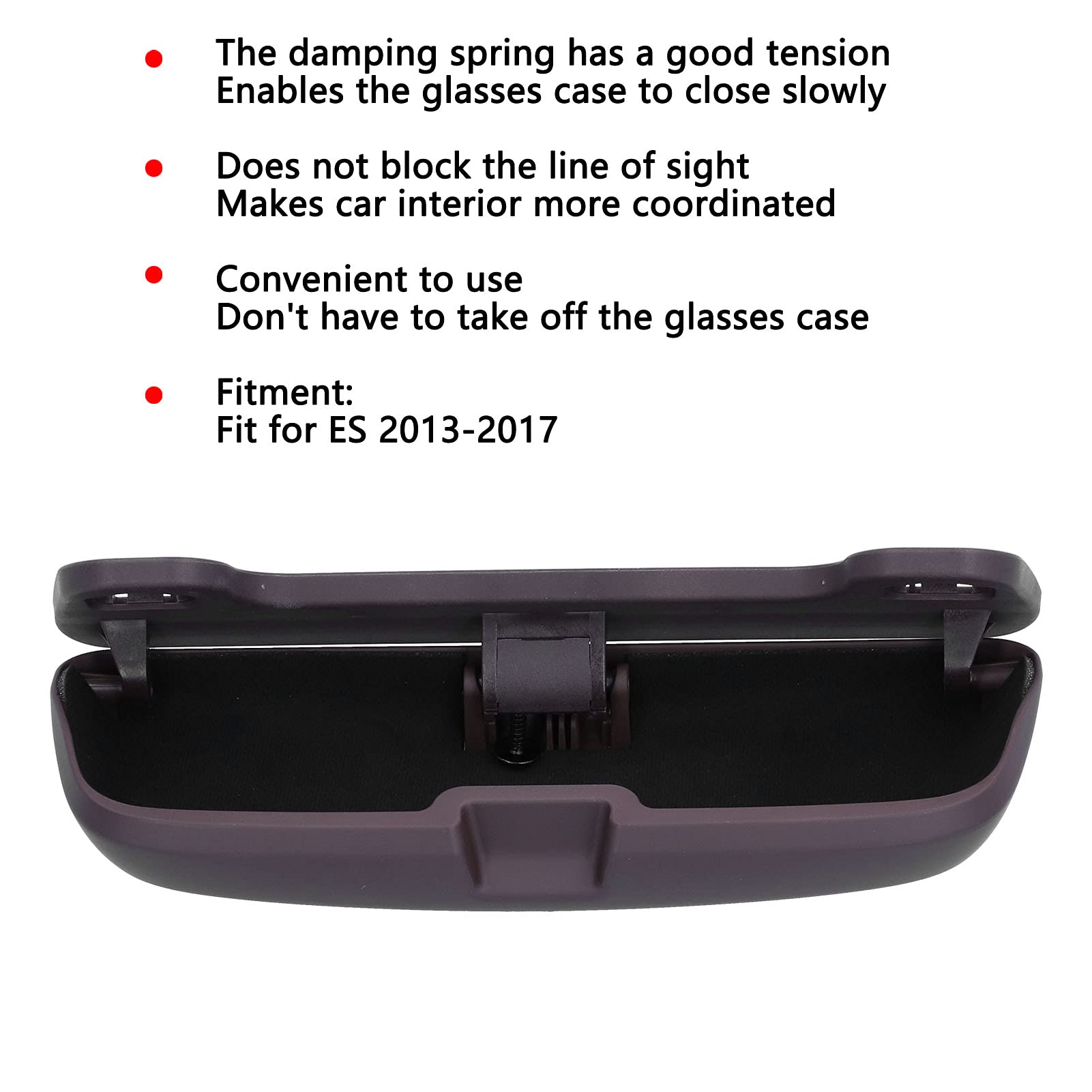 Car Sunglass Holder for Tesla Model S 2013-2017 - ABS Sponge Sun Visor Clip with Damping Spring - Perfect for Organizing Sunglasses While Driving