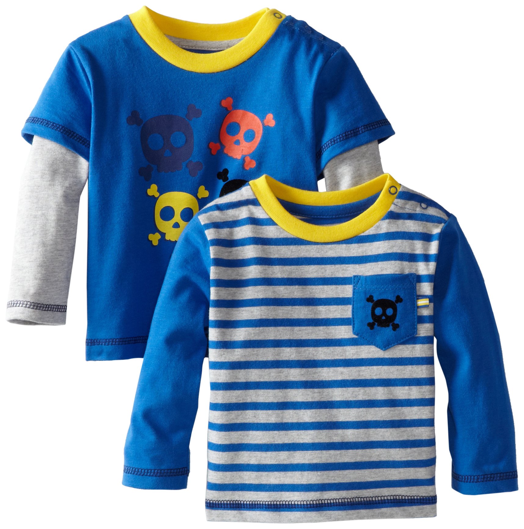 Little Me Baby Boys' Skull Print 2-Pocket Top for Casual Outings