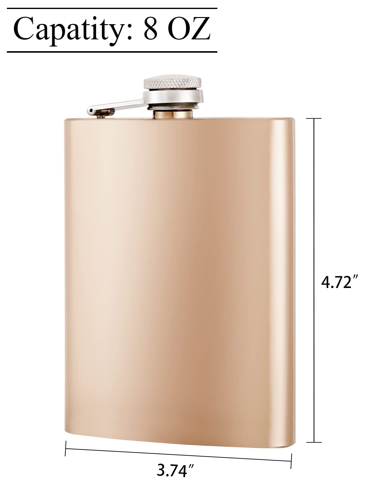 Personalized Bridesmaid Flasks Set of 10 - Custom 8oz Stainless Steel Engraved Liquor Flasks for Women - Perfect Bridesmaid Gift, Bachelorette Party, Valentine's Day & Birthday Presents (Champagne) - Great for Weddings, Girls' Night Out & Special Celebrations