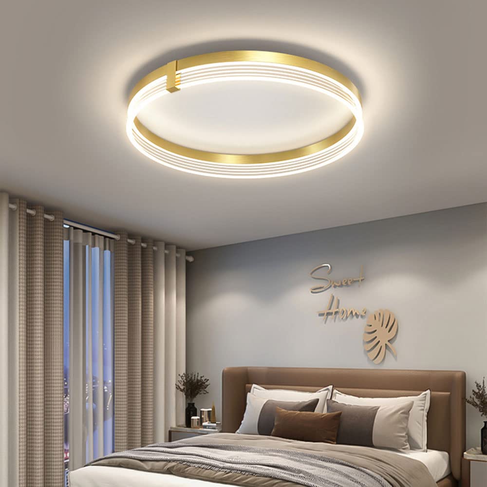 Luxury Flush Mount Ceiling Light - Modern LED Close-to-Ceiling Fixture with Remote Control, Dimmable 3000K-6500K for Living Room, Kitchen, Bedroom | Perfect for Home Lighting & Interior Decor