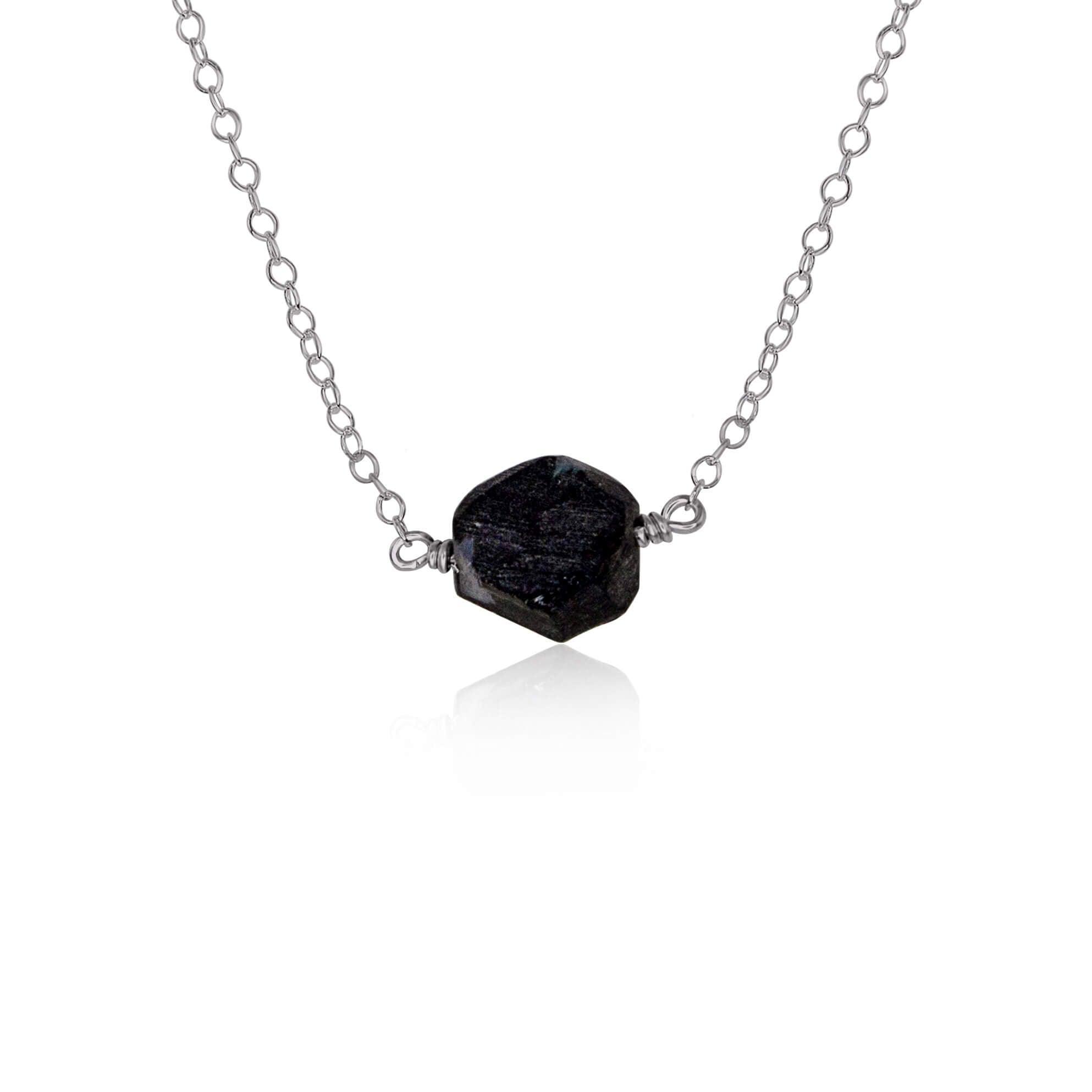 Raw Obsidian Crystal Nugget Necklace - Natural Black Stone Pendant for Women & Men | Perfect for Meditation, Energy Healing & Spiritual Protection Jewelry