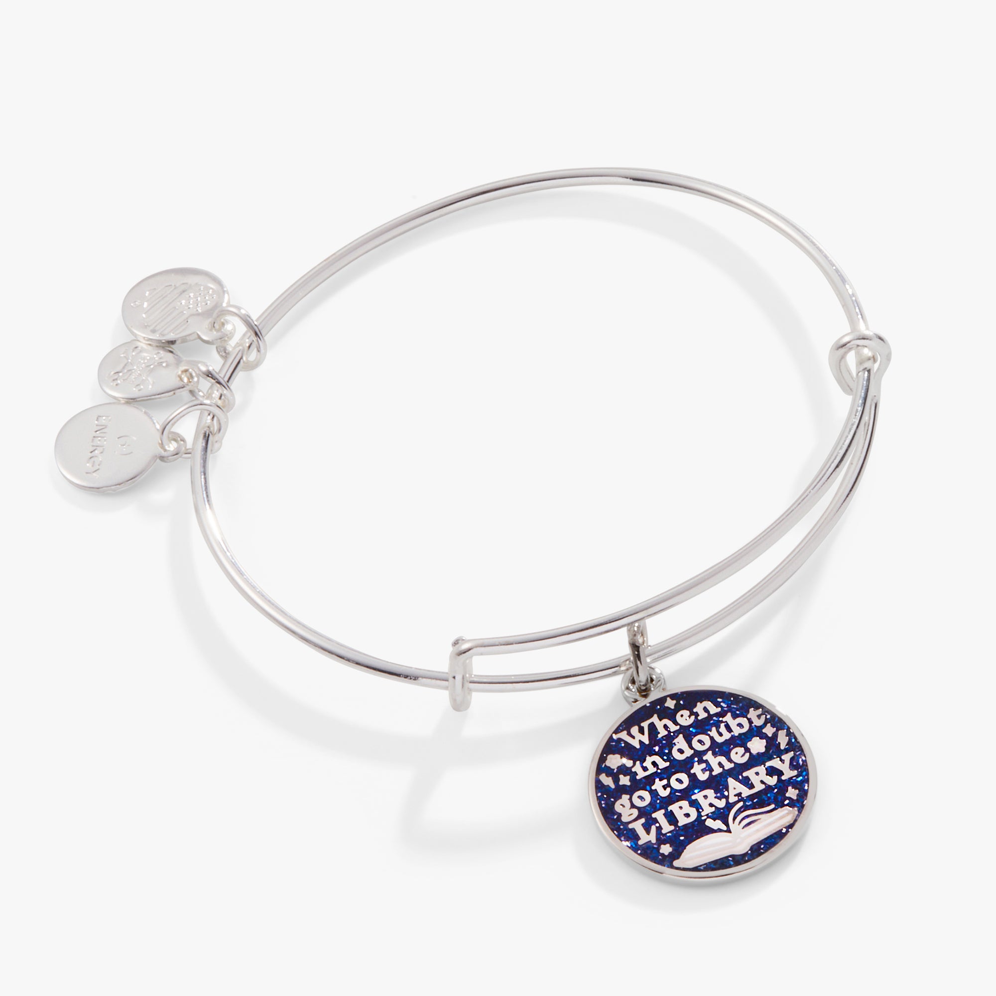 Harry Potter™ 'When in Doubt Go to the Library' Charm Bangle - Official Wizarding World Jewelry for Potter Fans & Book Lovers - Perfect Gift for Birthdays, Halloween & Cosplay