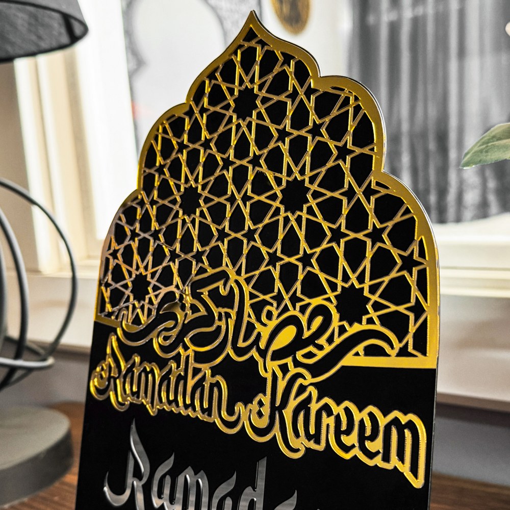 Ramadan Calendar - Metal & Acrylic Islamic Wall Decor with Traditional Motifs - Perfect for Home, Mosque & Gift Giving During Ramadan & Eid Celebrations