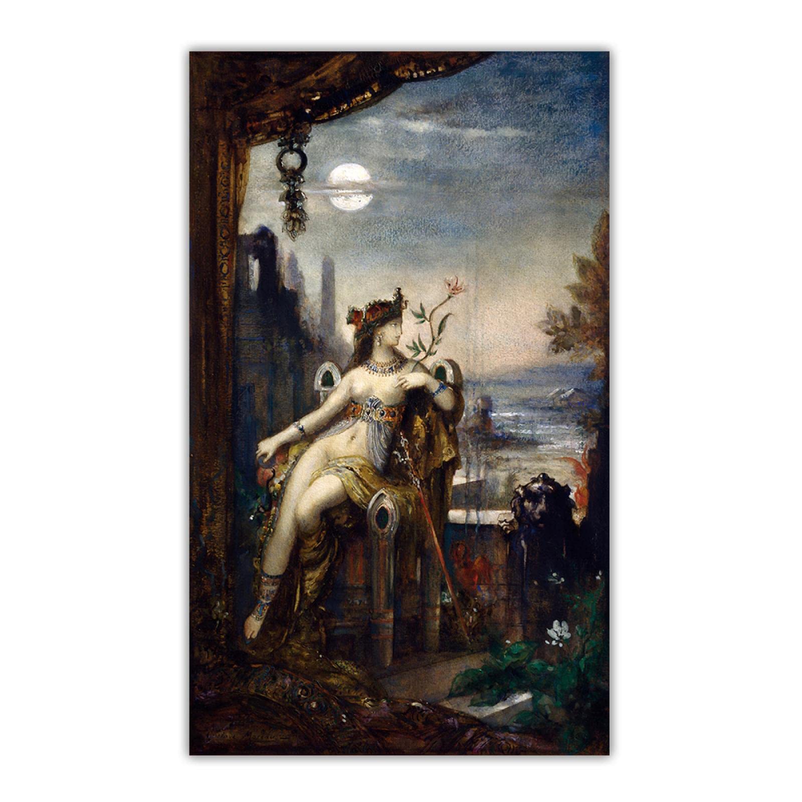 Gustave Moreau Framed Canvas Print - Cleopatra Wall Art Poster, 80x136cm Home Decor | Perfect for Living Room, Bedroom & Office Decoration