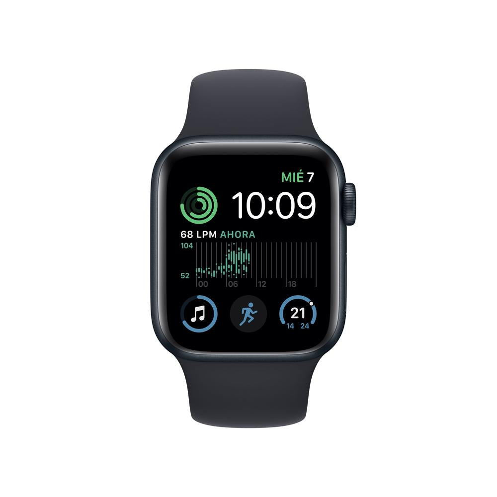 Apple Watch SE (GPS + Cellular) 40mm Midnight Aluminum Case with Midnight Sport Band - One Size - Perfect for Fitness Tracking & Everyday Wear