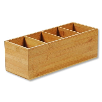 Premium Bamboo Cutlery Box - Eco-Friendly Wooden Utensil Holder for Kitchen, Dining, and Travel - Perfect for Home, Office, and Camping Use