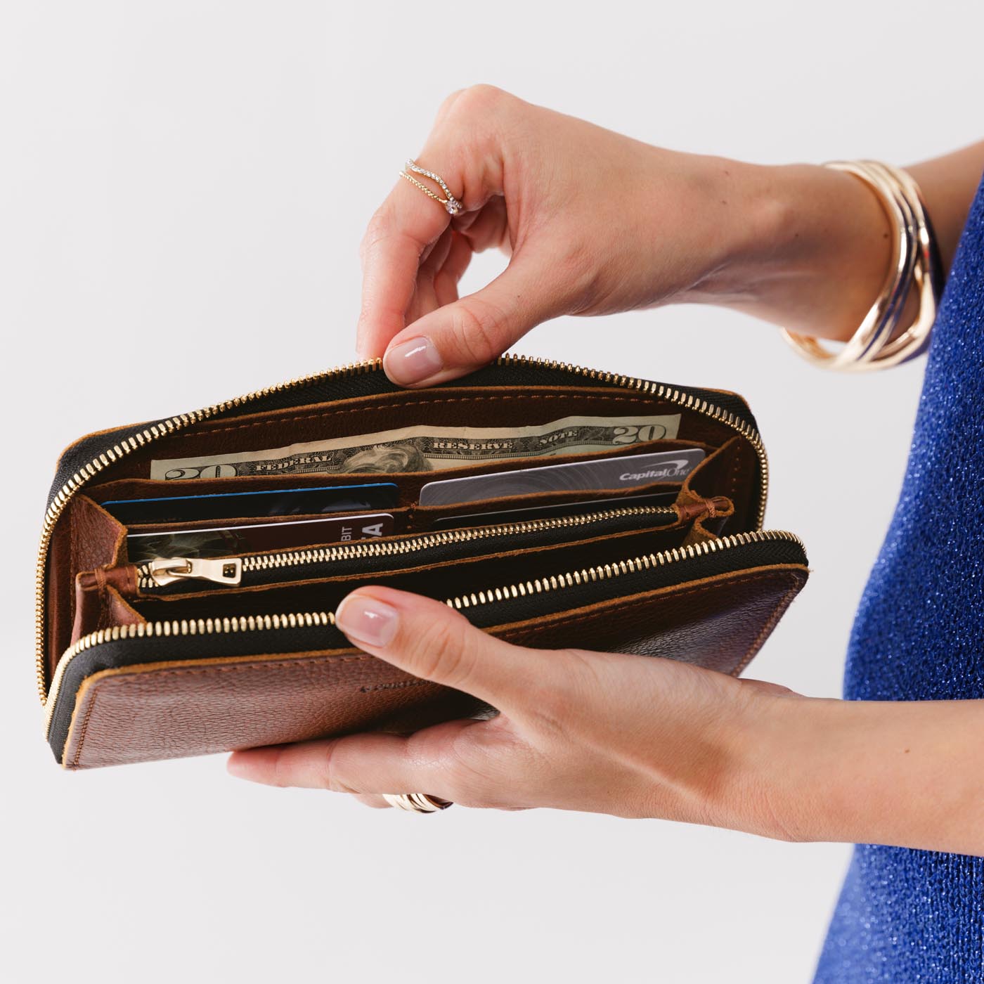 Almost Perfect Accordion Zip Wallet - Stylish Multi-Pocket RFID Blocking Wallet for Men & Women - Perfect for Travel, Shopping & Everyday Use