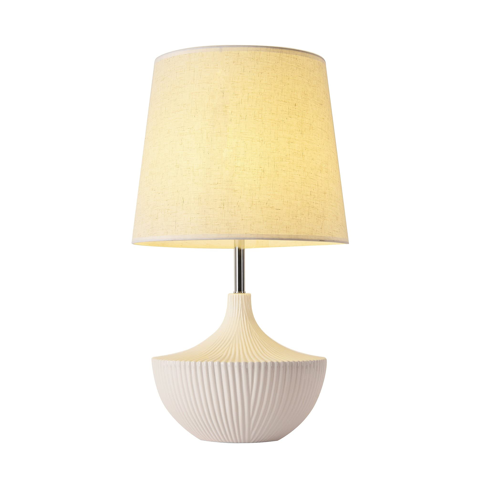 Pasargad Home Jade Collection Metal & Ceramic Table Lamp - Modern Bedside & Living Room Lighting for Home Decor