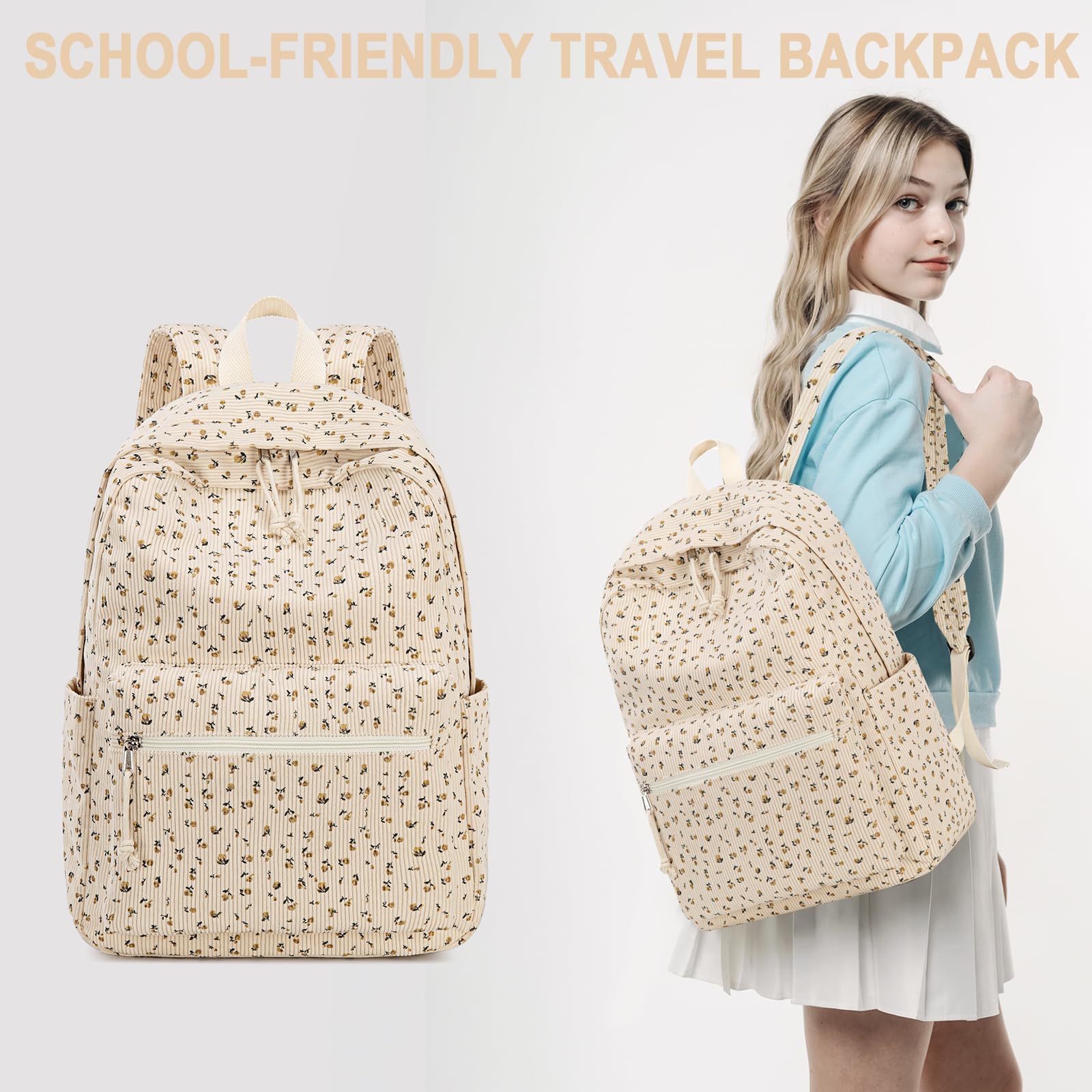 LOIDOU Lightweight Backpack for School - Stylish Bookbag for Teen Girls & Boys, Durable Daypack for Middle School & College Students - Perfect for Class, Travel & Everyday Use