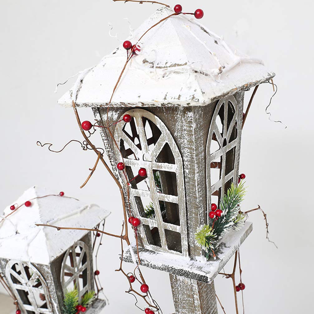 Uonlytech Nordic Style Wind Lamp - Christmas Party & Street Decoration, Xmas Lighthouse Ornament for Home, Garden, and Holiday Scenes