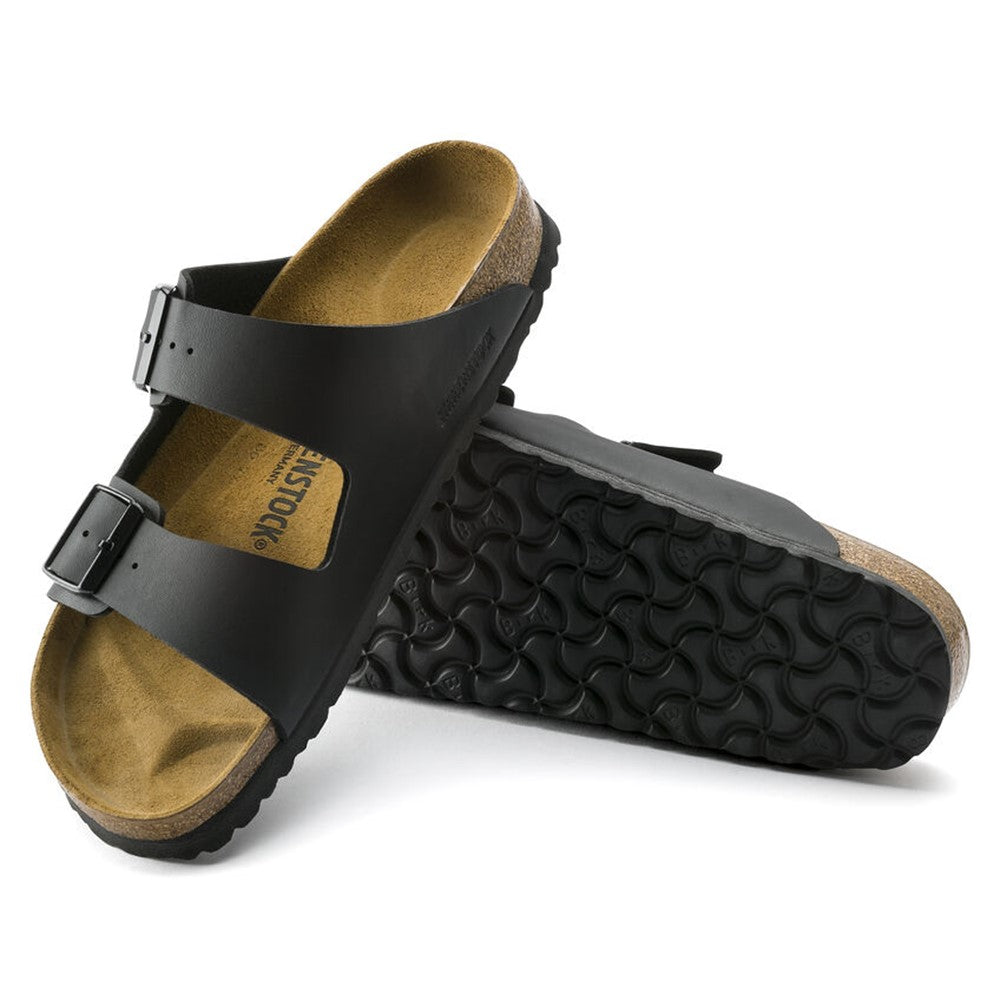 Birkenstock Arizona Unisex Sandals - Birko-Flor Footbed - Size EU 40 / US 7 Men / US 9 Women - Black Comfort Sandals for Walking, Travel & Everyday Wear
