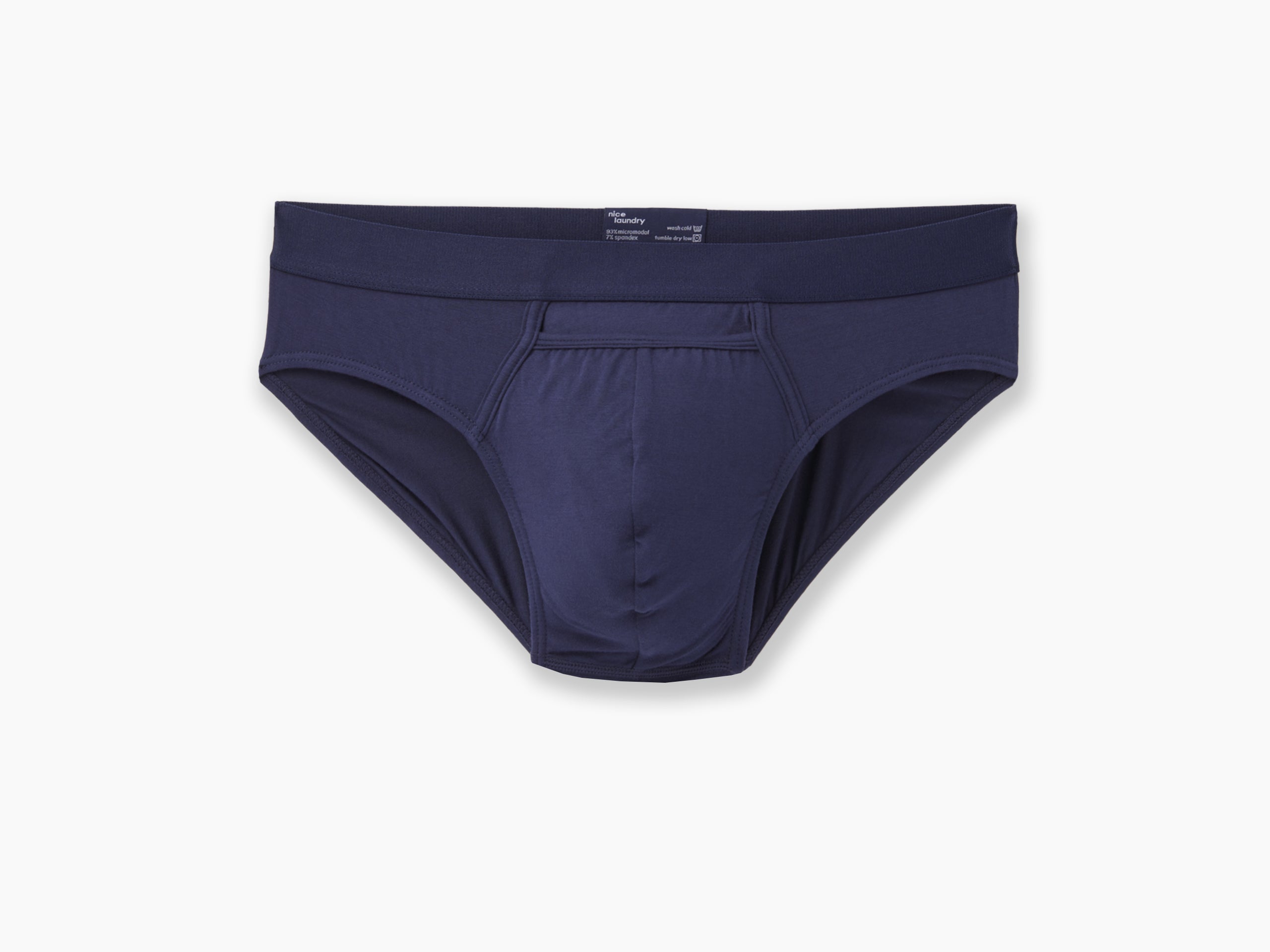 Premium Men's Navy Blue Brief Underwear - Soft Cotton Comfort for Everyday Wear, Workout & Lounge