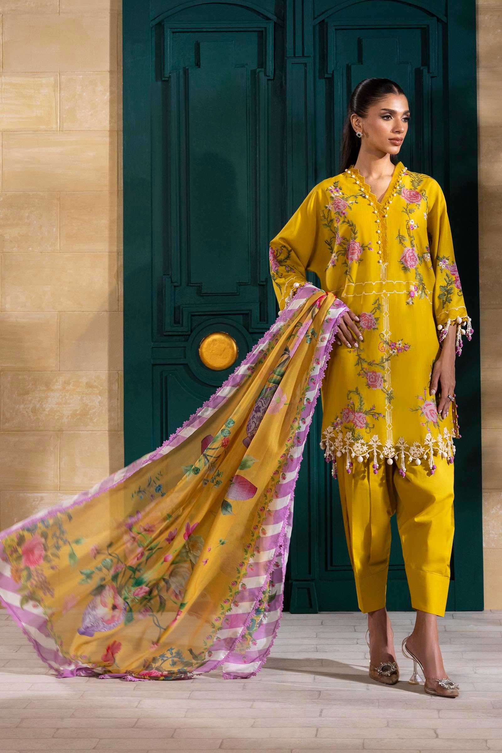 Sana Safinaz Muzlin Volume 1 '25 Stitched Embroidered Lawn Suit - Pakistani Designer Formal Wear for Weddings & Parties