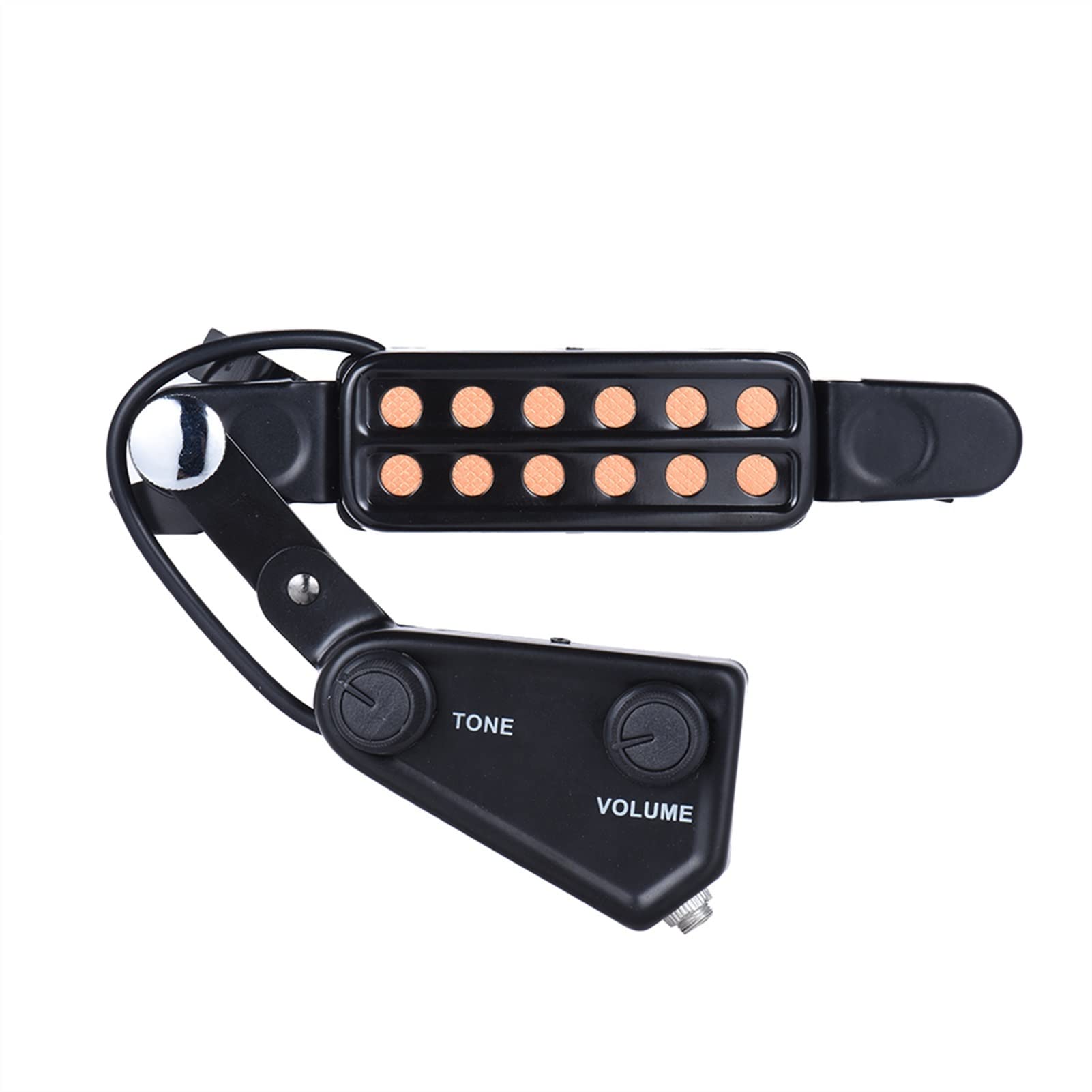 Professional 12-Hole Magnetic Sound Hole Pickup for Acoustic Guitar - Clip-On Transducer for Clear Amplified Sound - Perfect for Live Performances, Recording Studios & Busking
