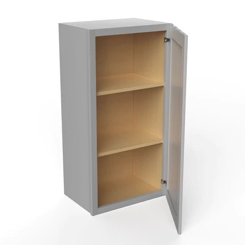 36 Inch Wall Cabinet - 18W x 36H x 12D Grey Shaker Style RTA Kitchen Storage | Perfect for Bathroom, Laundry Room & Garage Organization