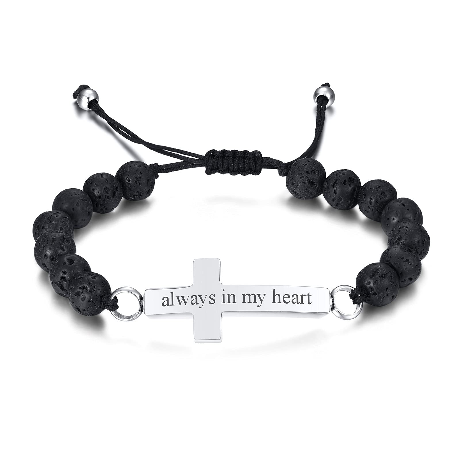 Personalized Stainless Steel Cremation Urn Bracelet - Custom Engraved Ashes Holder Memorial Jewelry for Women & Men - Perfect for Keeping Loved Ones Close During Travel, Work & Special Occasions