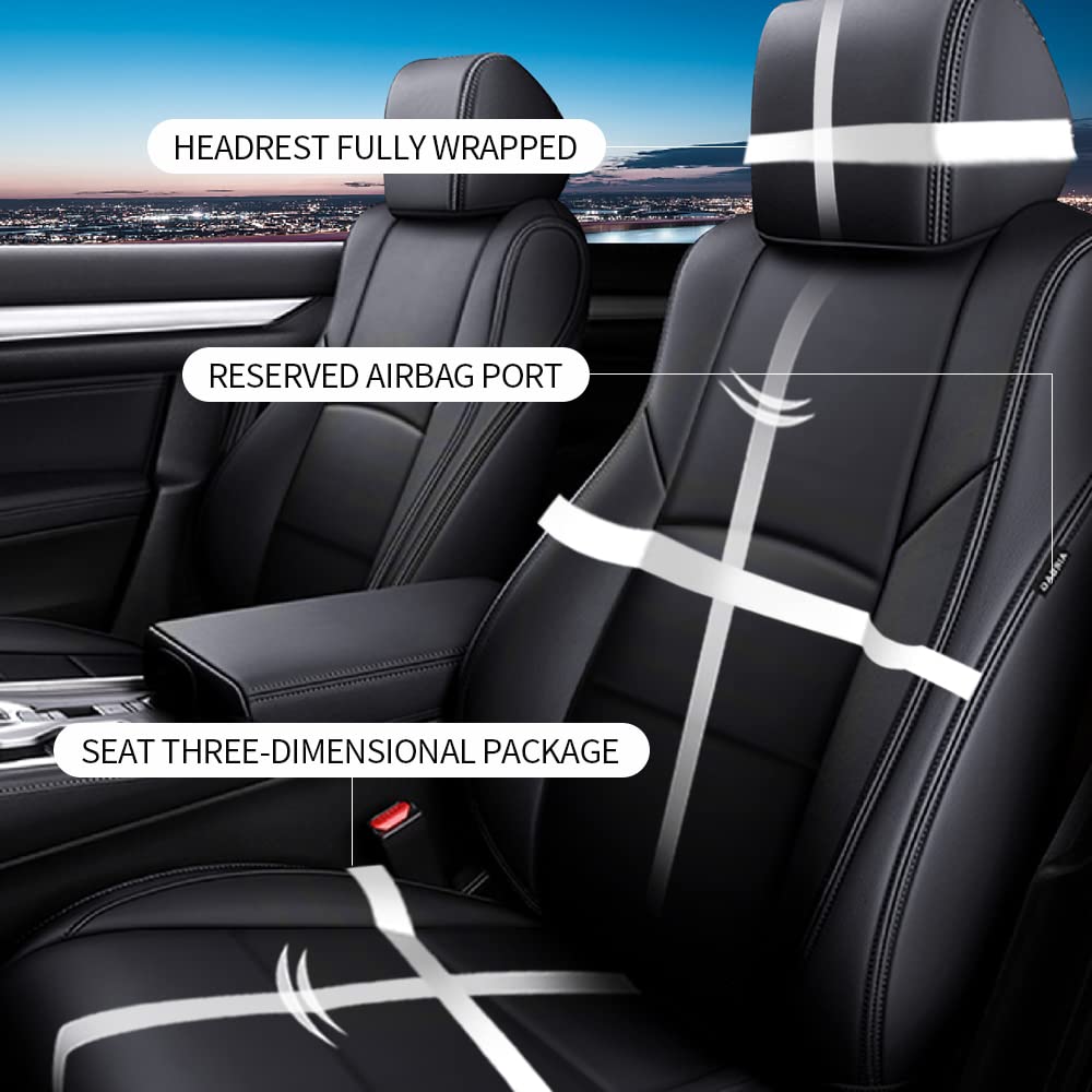 Premium Custom Fit Seat Covers for Jeep Grand Cherokee 2011-2021 - Full Set Black Car Seat Protectors - Durable & Comfortable for Off-Road, Daily Commute & Family Trips