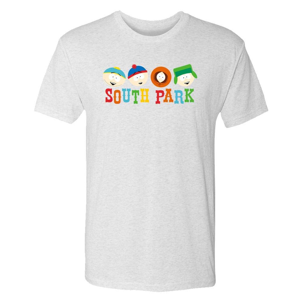 South Park Cartman Kyle Stan Kenny Men's Tri-Blend T-Shirt | Soft Vintage Style Graphic Tee | Perfect for Casual Wear, Gifts & Fan Merchandise