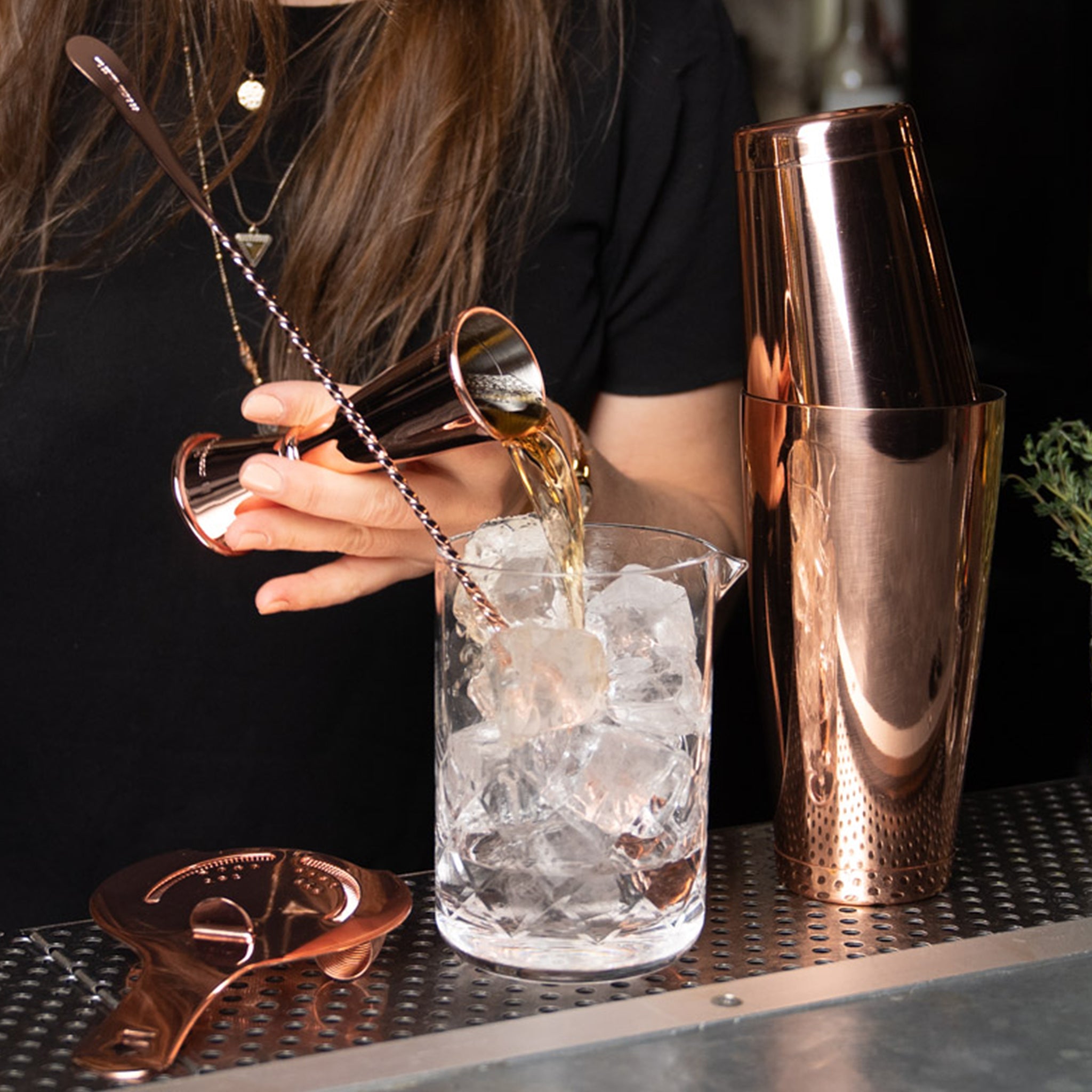 Premium KORIKO® Weighted Copper-Plated Cocktail Shaker Tins Set - Bar Tools for Mixing, Shaking & Crafting Perfect Cocktails at Home or Professional Bars