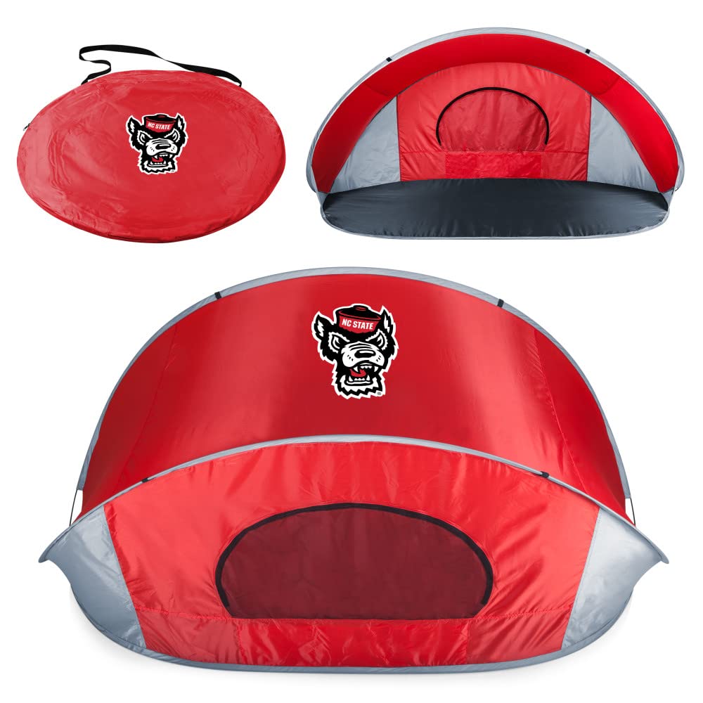PICNIC TIME NCAA Georgia Tech Yellow Jackets Manta Portable Beach Tent - Pop Up Sun Shelter for Outdoor, Camping & Picnics (Gray with Black Accents) - Perfect for Beach Days, Tailgating & Family Outings