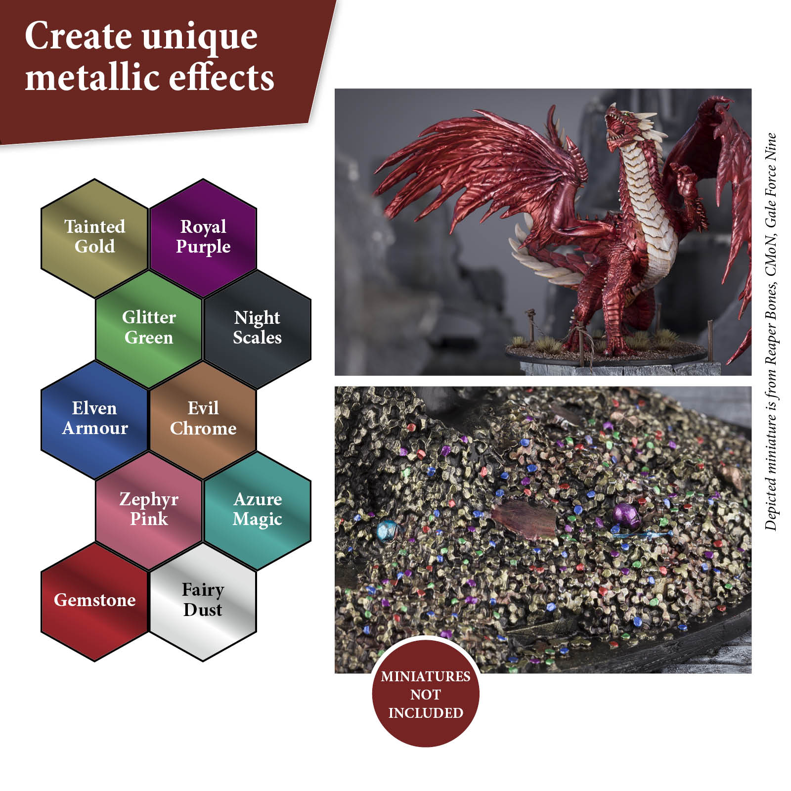 Warpaints Metallics: Premium Metallic Paint Set for Miniatures & Models - Perfect for Warhammer, D&D, and Cosplay