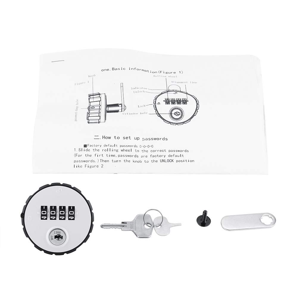 Digital Coded Lock Zinc Alloy Combination Cam Cabinet Lock with Keys - Secure Password Safe for Home & Office (36mm Installation Thickness) | Ideal for Lockers, Toolboxes, and Storage Cabinets