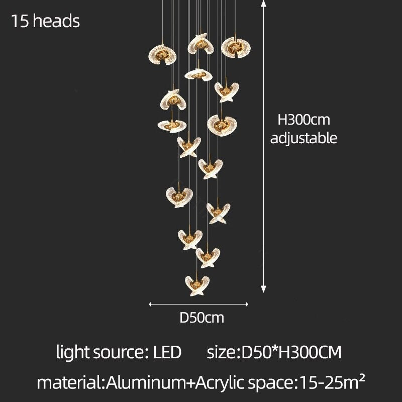 Stylish UFO Pendant Chandelier - Modern LED Ceiling Light Fixture for Living Room, Bedroom & Dining Room | Energy Efficient Home Decor Lighting Solution for Indoor Spaces