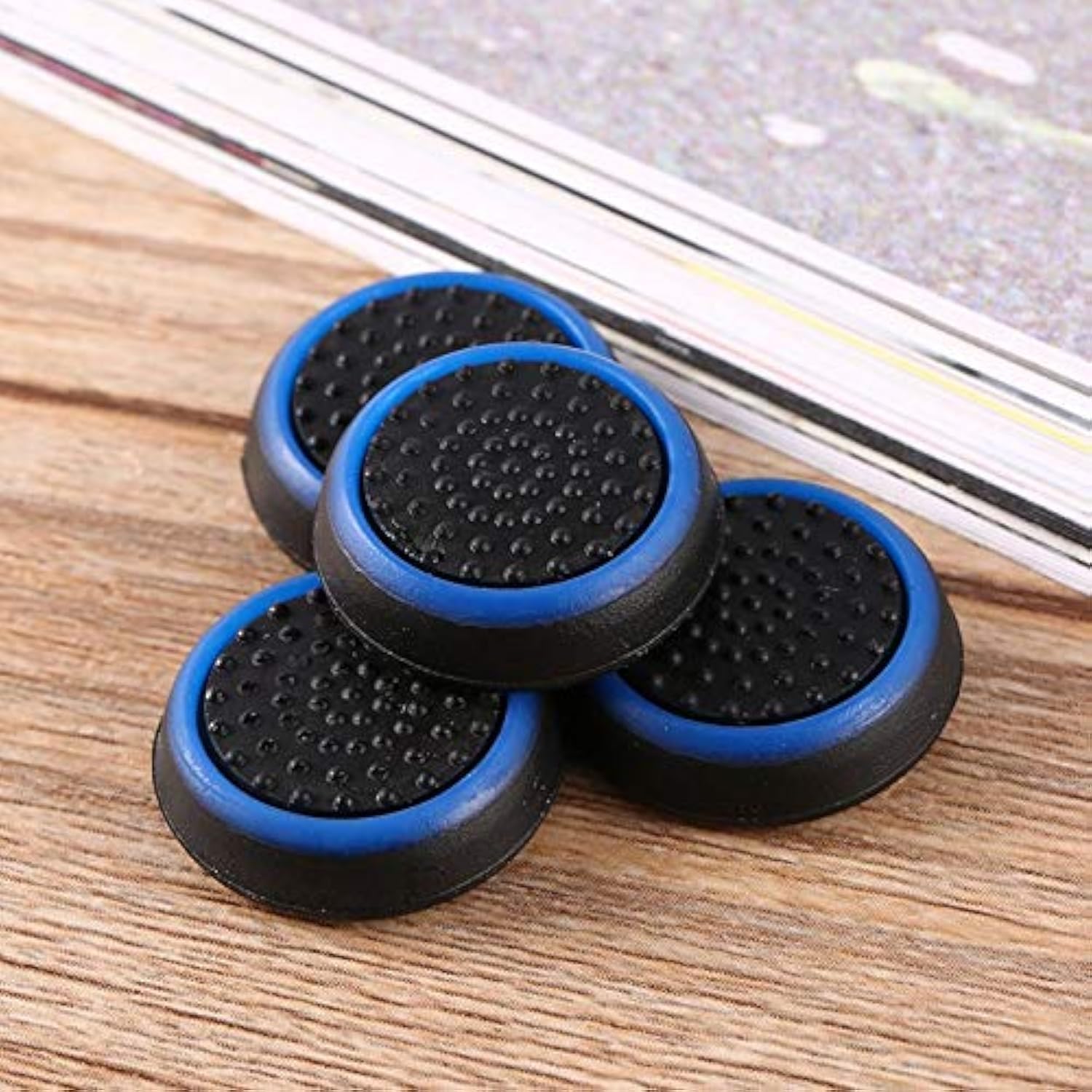 4PCS Silicone Joystick Thumb Grip Caps for PS5, PS4, PS3, Xbox 360, Xbox One, Xbox One X Elite & Nintendo Switch Pro Controller - Blue - Enhance Gaming Comfort & Control for Long Play Sessions