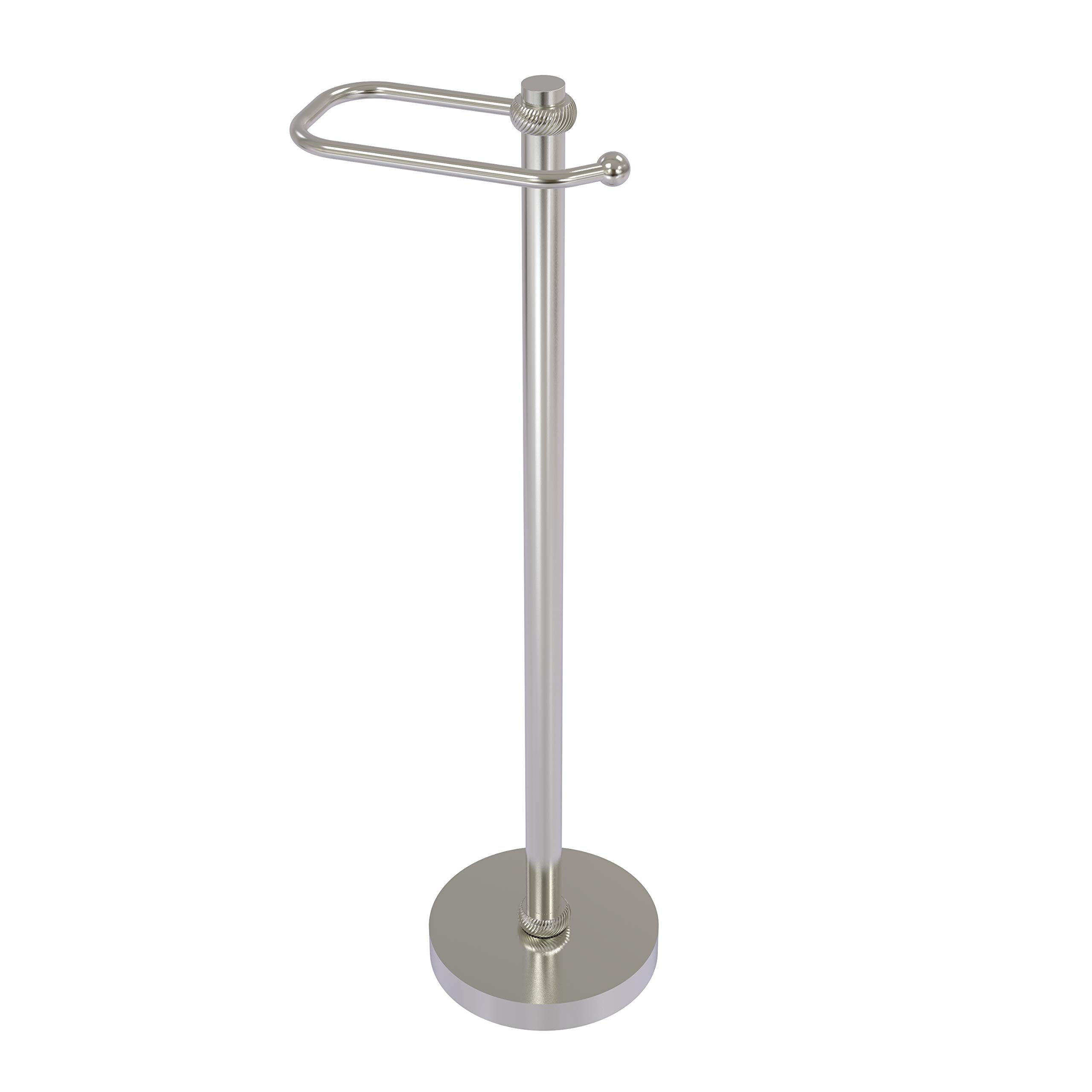 Allied Brass TS-25ET European Style Toilet Paper Holder - Satin Nickel Finish - Bathroom Tissue Stand for Modern & Classic Home Decor