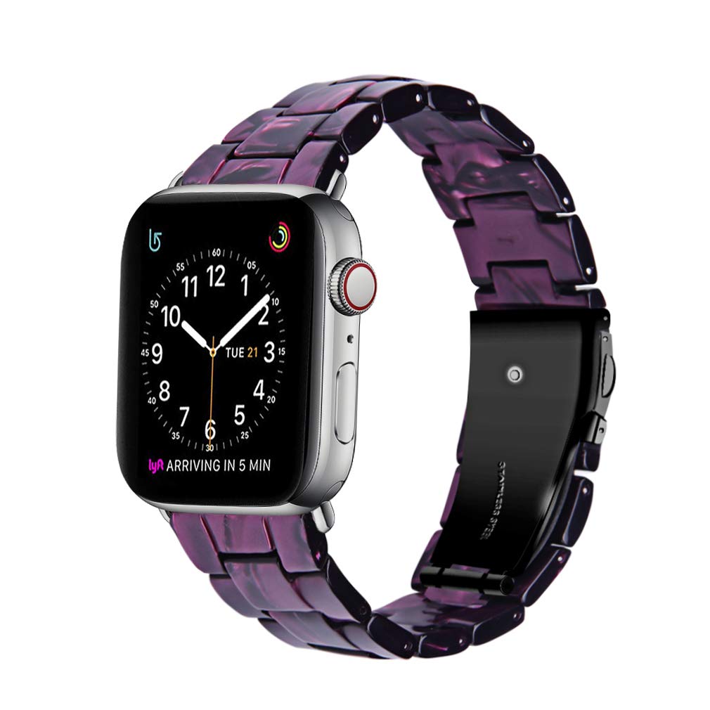 Premium Resin Apple Watch Bands for Women - Compatible with 38mm 40mm 41mm 42mm 44mm 45mm Models - Fits Apple Watch Series 7/6/5/4/3/2/1/SE - Stylish & Durable for Workouts, Office & Everyday Wear